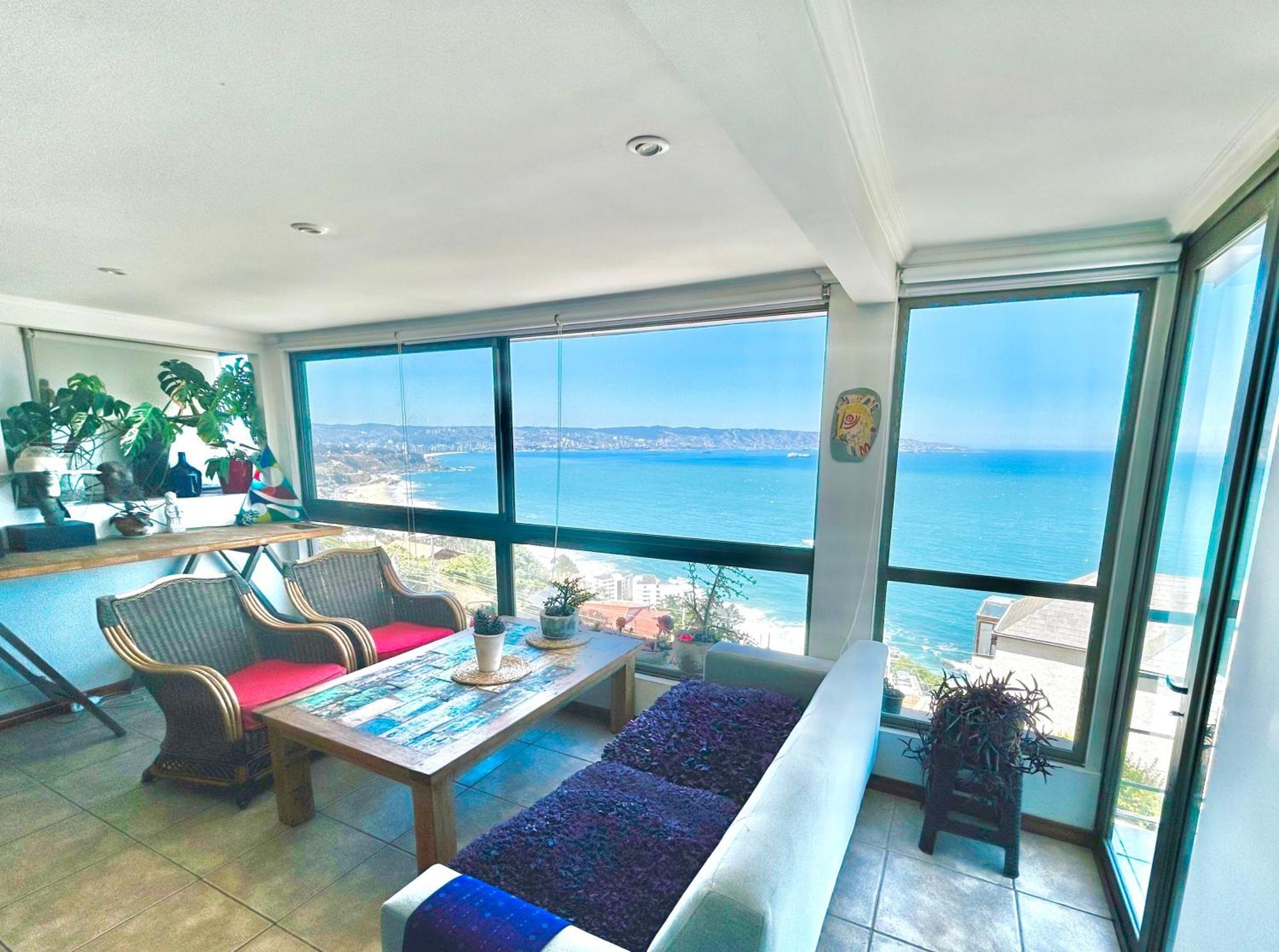 Departamento En Renaca Con Hermosa Vista Al Mar Apartamento *